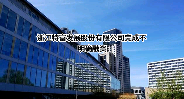 浙江特富发展股份有限公司完成不明确融资