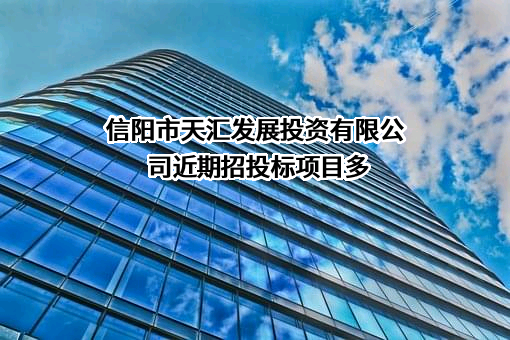 信阳市天汇发展投资有限公司近期招投标项目多