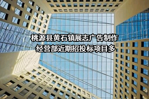 桃源县黄石镇展志广告制作经营部近期招投标项目多