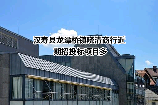 汉寿县龙潭桥镇晓清商行近期招投标项目多