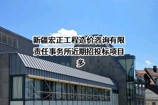 新疆宏正工程造价咨询有限责任事务所