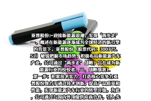 亚普汽车部件股份有限公司