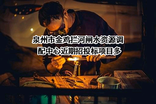 泉州市金鸡拦河闸水资源调配中心近期招投标项目多