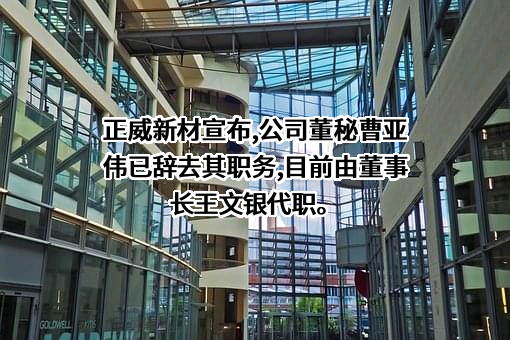 江苏正威新材料股份有限公司