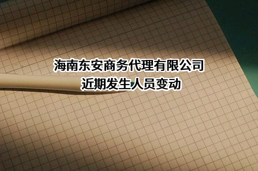 海南东安商务代理有限公司近期发生人员变动