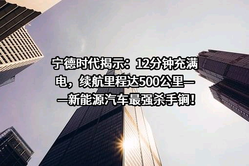 宁德时代新能源科技股份有限公司