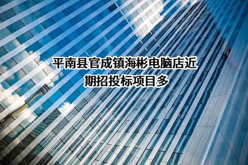 平南县官成镇海彬电脑店近期招投标项目多