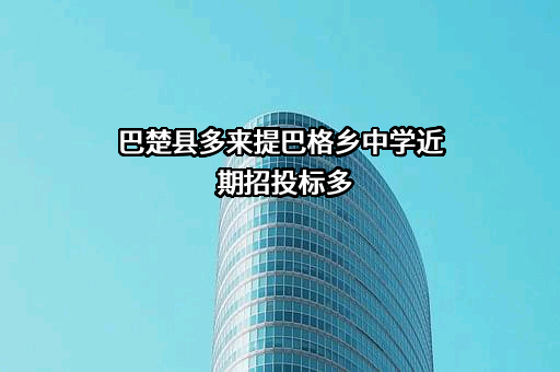 巴楚县多来提巴格乡中学