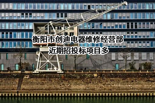 衡阳市创迪电器维修经营部近期招投标项目多