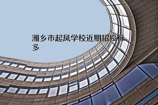 湘乡市起凤学校近期招投标项目多