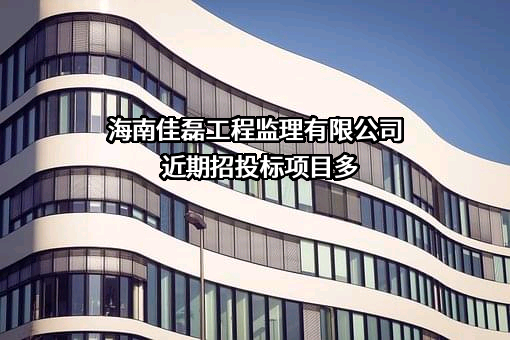 海南佳磊工程监理有限公司近期招投标项目多