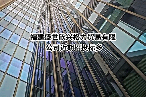 福建盛世欣兴格力贸易有限公司近期招投标项目多