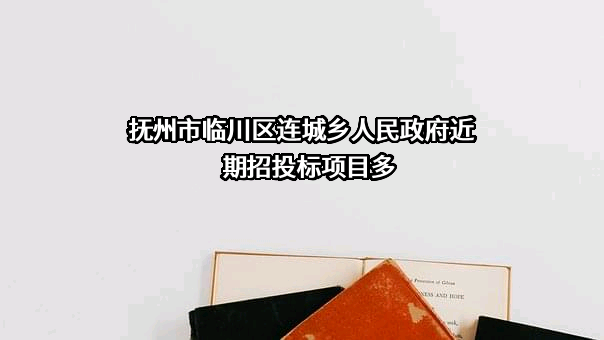 抚州市临川区连城乡人民政府近期招投标项目多