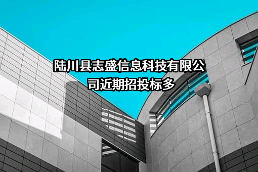 陆川县志盛信息科技有限公司近期招投标项目多