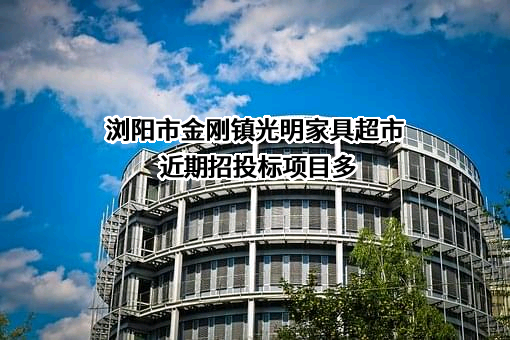 浏阳市金刚镇光明家具超市近期招投标项目多