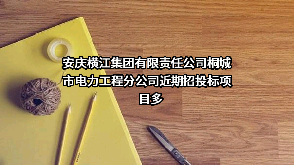 安庆横江集团有限责任公司桐城市电力工程分公司