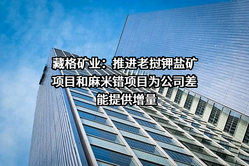 藏格矿业：推进老挝钾盐矿项目和麻米错项目为公司差能提供增量