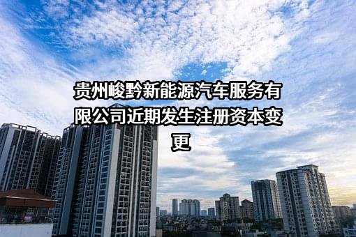 贵州峻黔新能源汽车服务有限公司