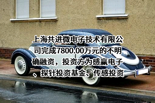 上海共进微电子技术有限公司完成7800.00万元的不明确融资，投资方为感赢电子、探针投资基金、传感投资