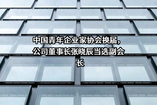 中国青年企业家协会换届，公司董事长张晓辰当选副会长