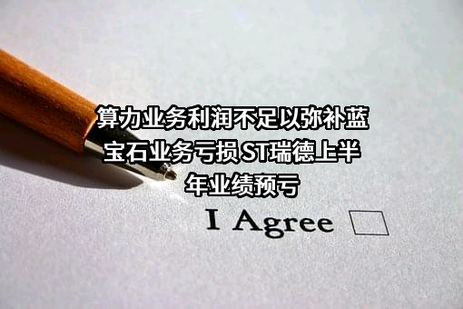 算力业务利润不足以弥补蓝宝石业务亏损 ST瑞德上半年业绩预亏