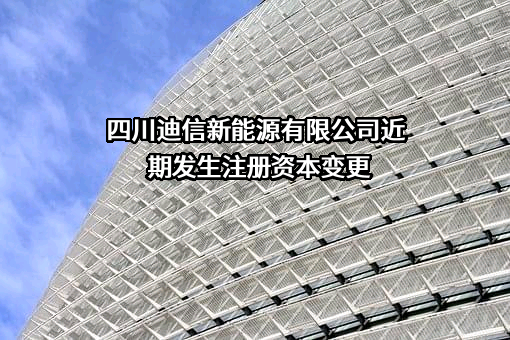 四川迪信新能源有限公司近期发生注册资本变更