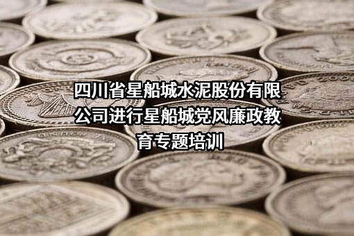 四川省星船城水泥股份有限公司进行星船城党风廉政教育专题培训