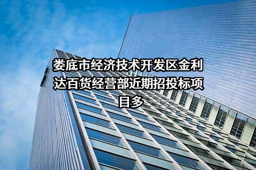 娄底市经济技术开发区金利达百货经营部近期招投标项目多