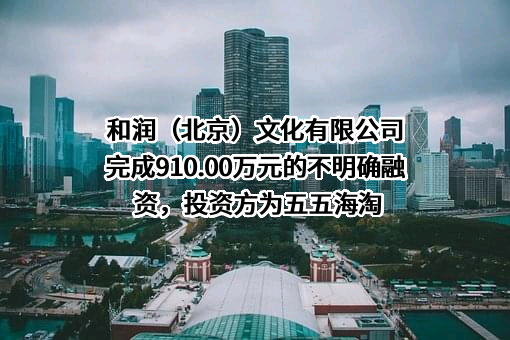 和润（北京）文化有限公司完成910.00万元的不明确融资，投资方为五五海淘