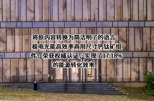 极电光能有限公司