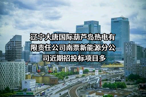 辽宁大唐国际葫芦岛热电有限责任公司南票新能源分公司近期招投标项目多