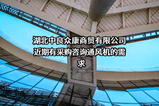 湖北中良众康商贸有限公司近期有采购咨询通风机的需求