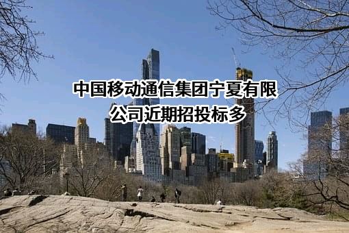中国移动通信集团宁夏有限公司近期招投标项目多