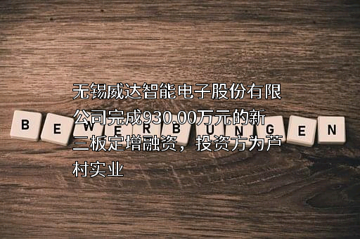 无锡威达智能电子股份有限公司