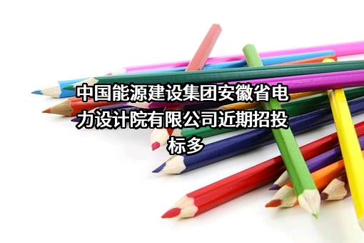 中国能源建设集团安徽省电力设计院有限公司