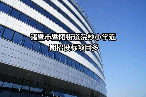 诸暨市暨阳街道浣纱小学近期招投标项目多