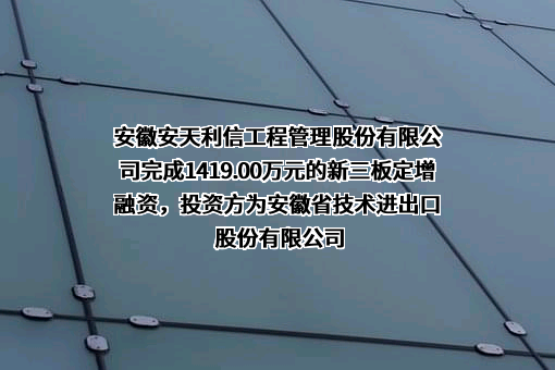 安徽安天利信工程管理股份有限公司
