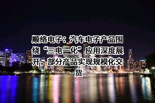 深圳顺络电子股份有限公司