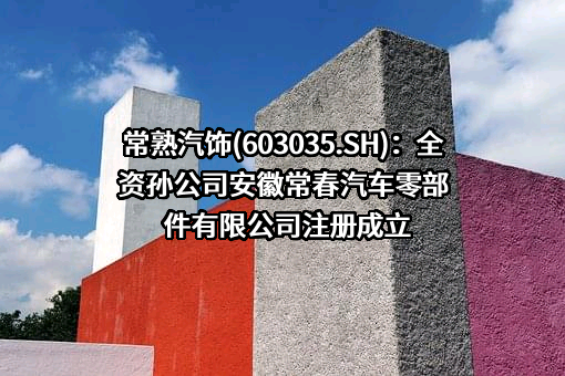 江苏常熟汽饰集团股份有限公司