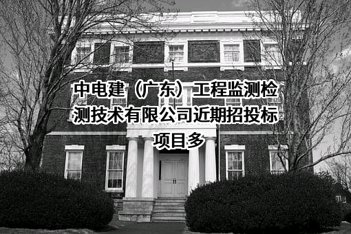 中电建（广东）工程监测检测技术有限公司近期招投标项目多