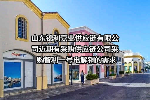 山东锦利嘉业供应链有限公司近期有采购供应链公司采购智利一号电解铜的需求