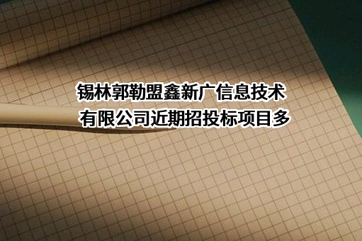 锡林郭勒盟鑫新广信息技术有限公司近期招投标项目多