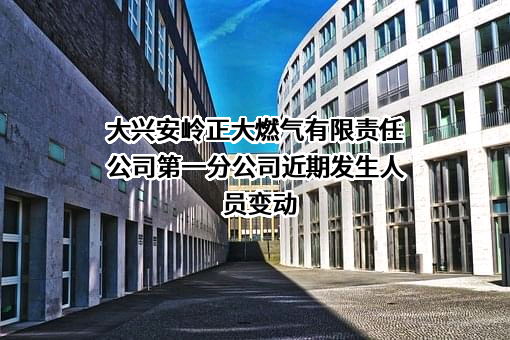 大兴安岭正大燃气有限责任公司第一分公司近期发生人员变动