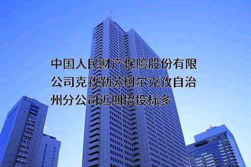 中国人民财产保险股份有限公司克孜勒苏柯尔克孜自治州分公司近期招投标项目多