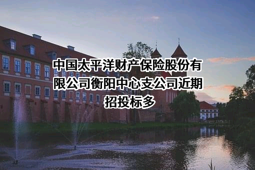中国太平洋财产保险股份有限公司衡阳中心支公司