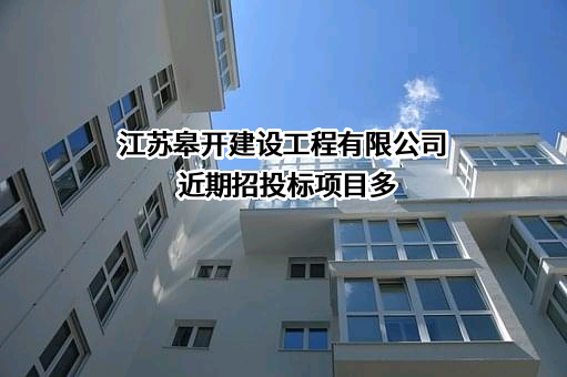 江苏皋开建设工程有限公司近期招投标项目多