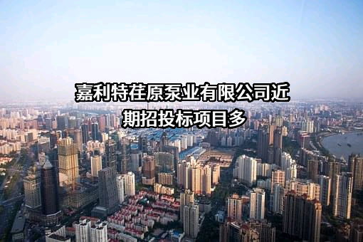 嘉利特荏原泵业有限公司