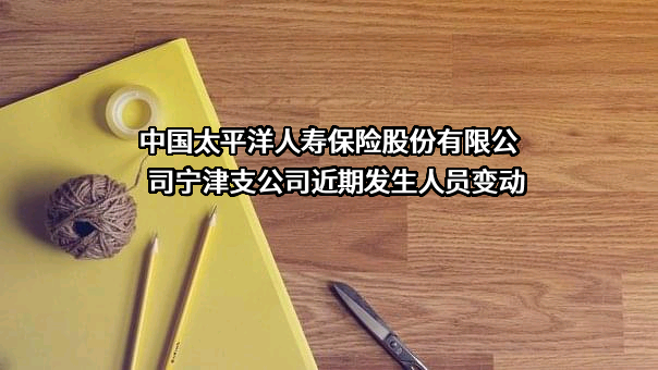 中国太平洋人寿保险股份有限公司宁津支公司