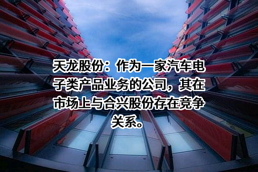 宁波天龙电子股份有限公司