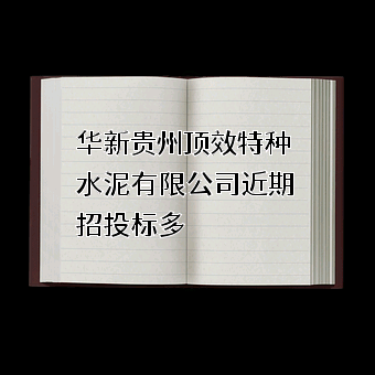 华新贵州顶效特种水泥有限公司近期招投标项目多